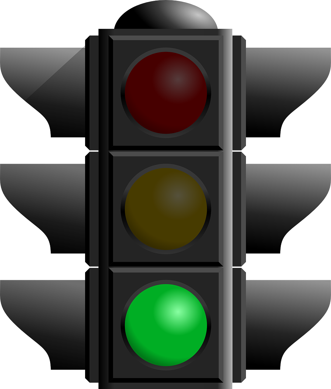 Eine Ampel die grün zeigt.