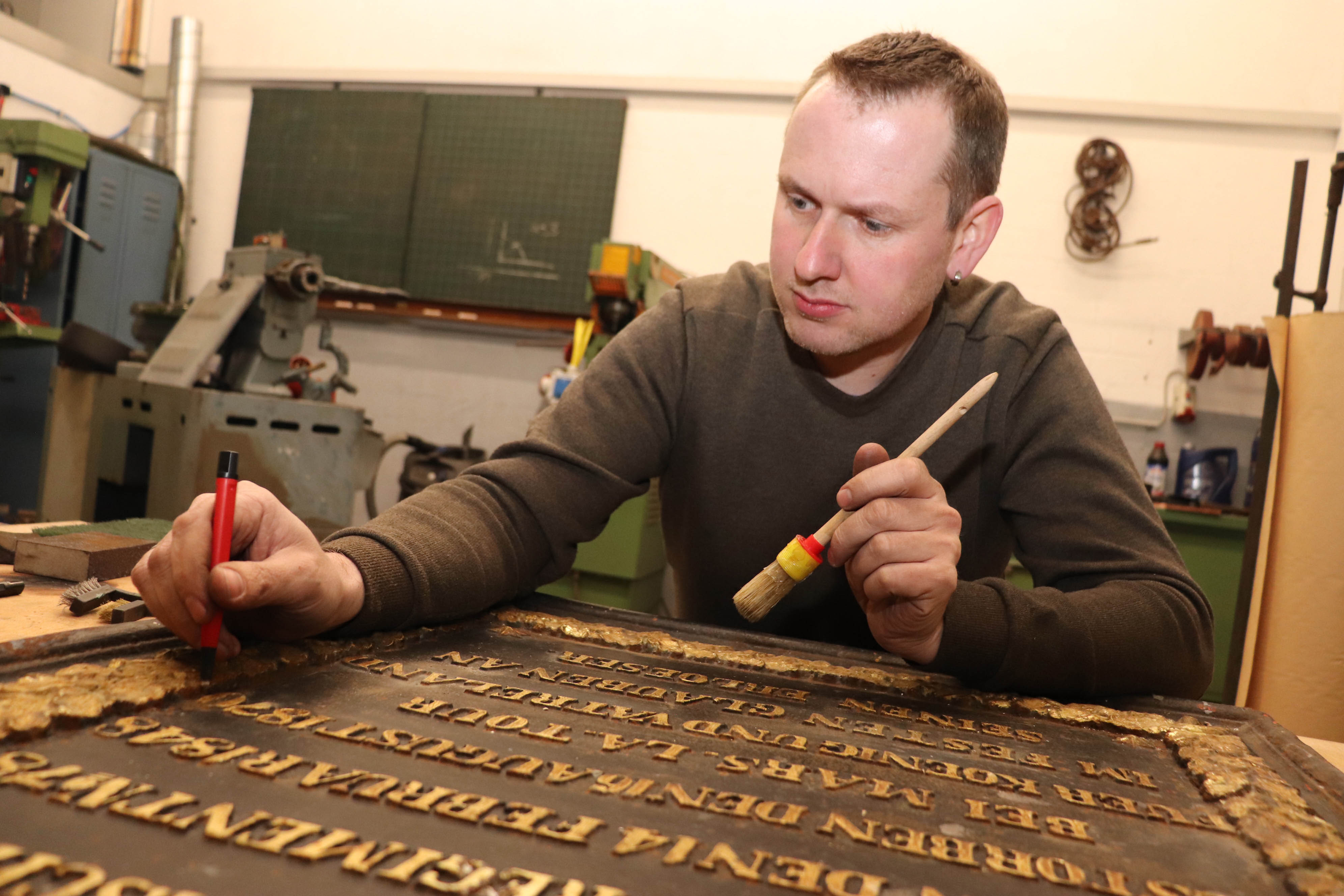 Keno Claassen bei der Arbeit.