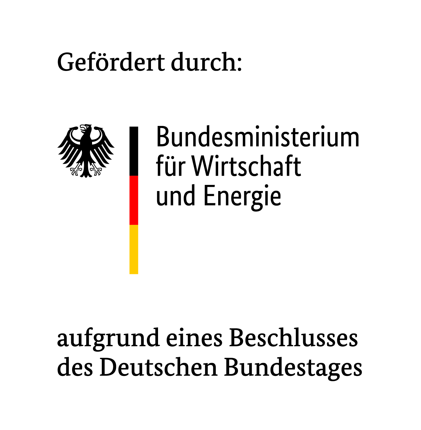Logo vom Bundesministerium für Wirtschaft und Energie.