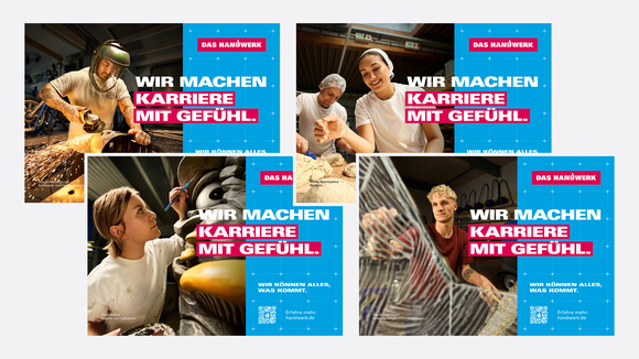 KI generiert: Die Hauptbotschaft des Bildes ist eine Werbekampagne für das Handwerk, die auf Karriereentwicklung und handwerkliches Können abzielt.