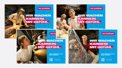 KI generiert: Die Hauptbotschaft des Bildes ist eine Werbekampagne für das Handwerk, die auf Karriereentwicklung und handwerkliches Können abzielt.