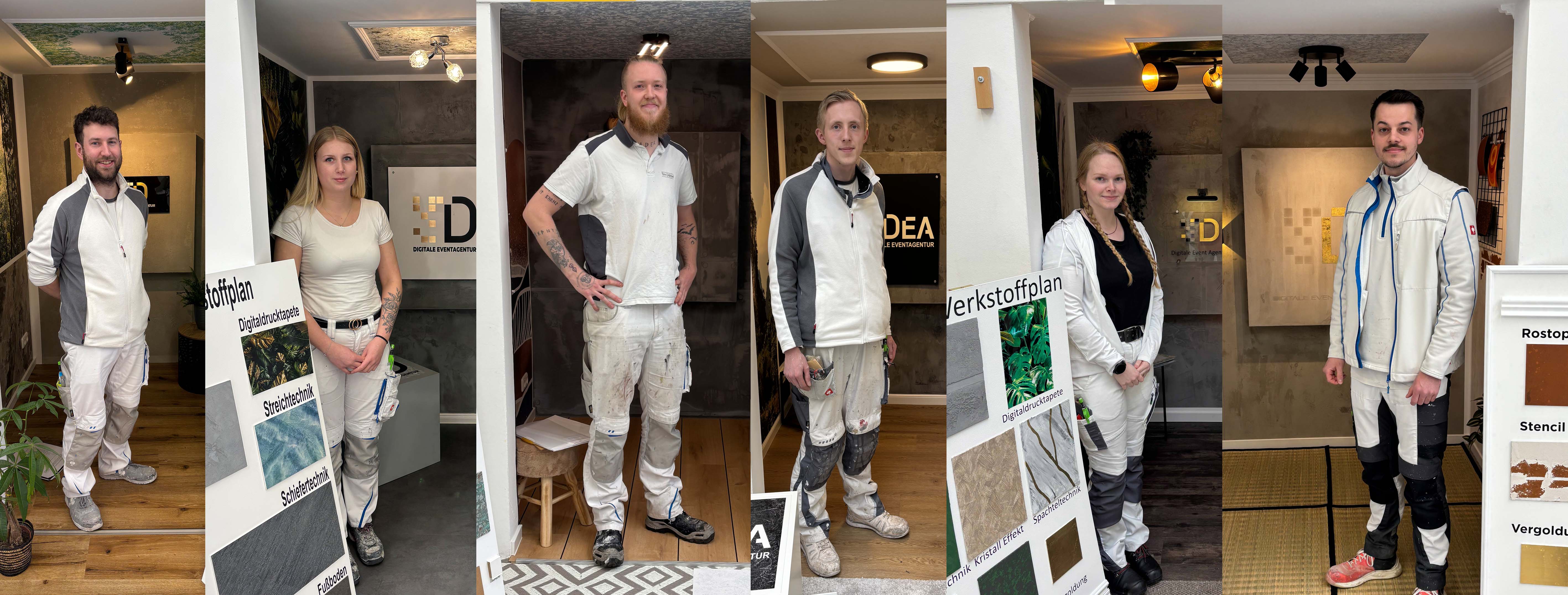 In ihren Meister-Boxen präsentieren die Kursabsolventen ihre Raumgestaltung für eine fiktive Eventagentur. 